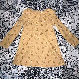 Floral Yellow Kids Dress